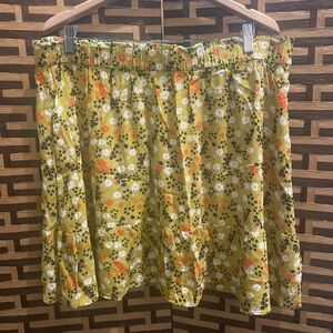 LOFT FACTORY green yellow floral skirt women’s xl
